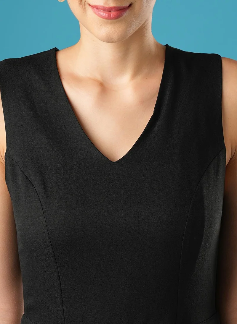globus Black Globus Women V-Neck Basic Jumpsuit for Women | Best Price UAE